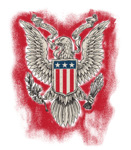 Eagle Shield Red Halftone