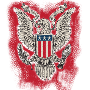 Eagle Shield Red Halftone