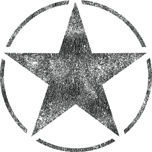 Army Star Black Distressed