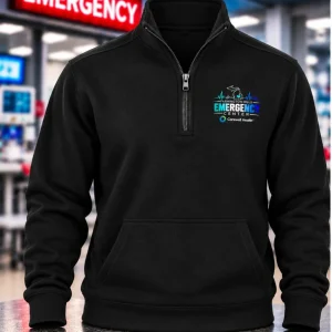 Farmington Hills Emergency Center Quarter Zip in Black